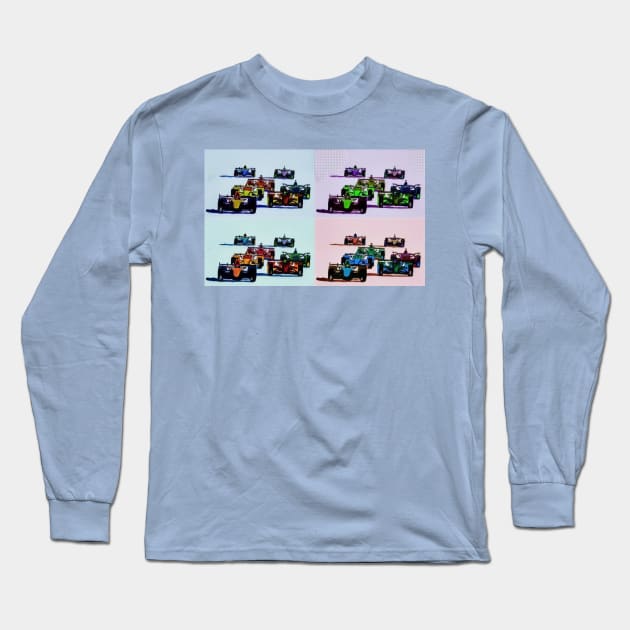 Formula 1 in Pop Art Long Sleeve T-Shirt by PB and Junk Arts